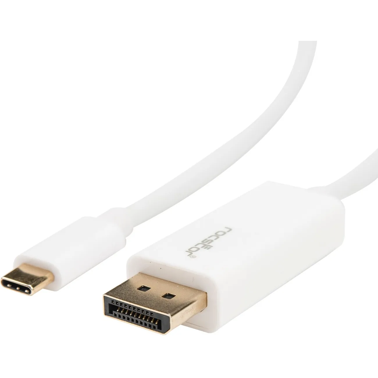 ROCSTOR Y10C240-W1 — PREMIUM USB TYPE-C TO DISPLAYPORT CABLE - 4K 60HZ - 6FT - FOR A/V DEVICE, PROJEC