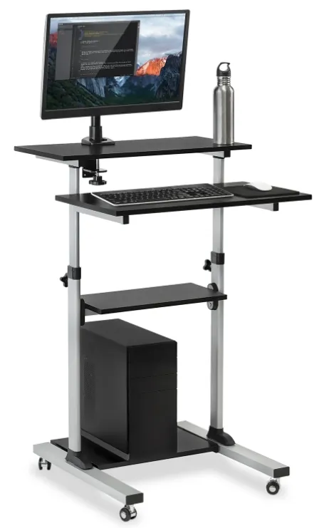 MountIt MI-7942 — MOUNT-IT! Adjustable Mobile Stand Up Desk