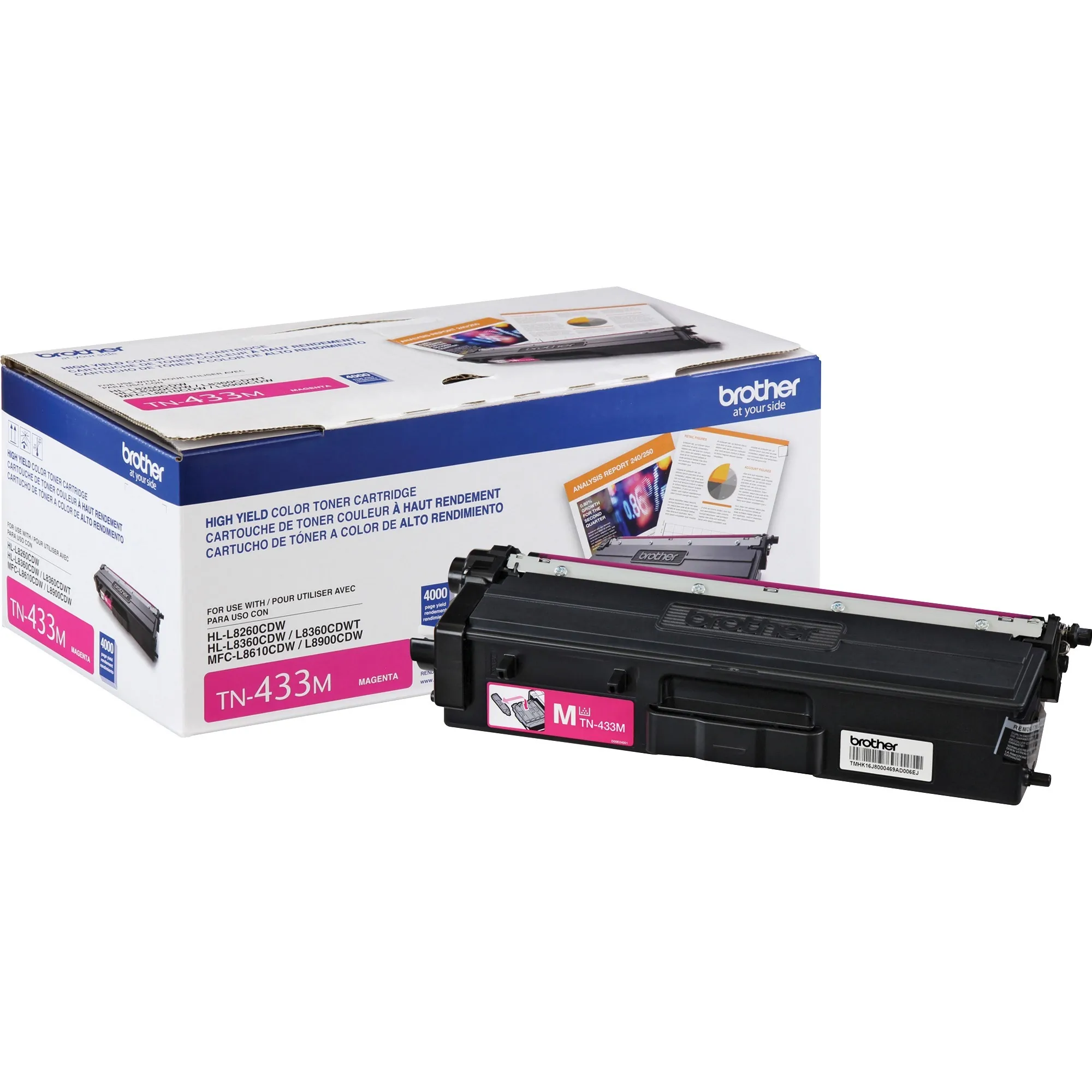 Brother TN433M — HIGH YIELD MAGENTA TONER