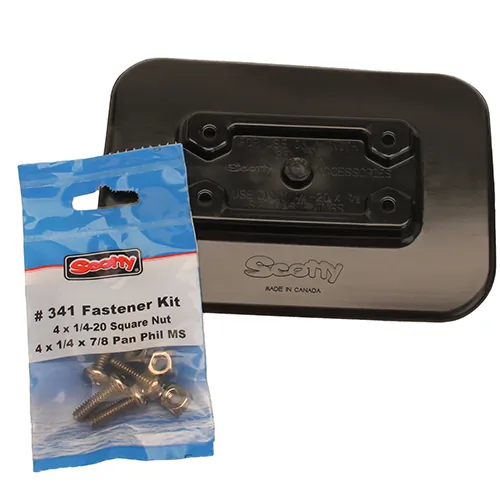Scotty Fishing 341-BK — Scotty 341-BK Glue-On Mount Pad f/Inflatable Boats - Black