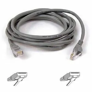 Belkin A3L980-100-S — Belkin RJ45 Category 6 Snagless Patch Cable - 100 ft Category 6 Network Cable - First End: 1 x RJ-45 Network - Male - Second End: 1 x RJ-45 Network - Male - Patch Cable - Gray - 1 Each