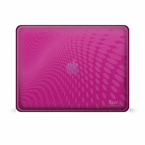 ILUV ICC802PNK — Pink Flexi-Clear Case With Dot Wave Pattern For iPad 1G