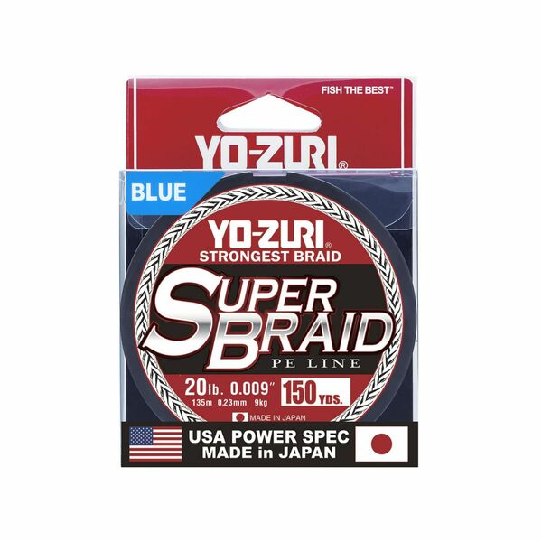 Yozuri YZ SB 20LB BL 150YD - Yo-Zuri Super Braid 150 yard Spool Blue 20 Pound Line