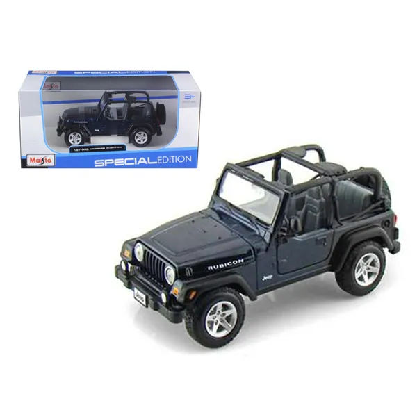 Maisto 31245bl — Jeep Wrangler Rubicon Dark Blue 1/27 Diecast Model Car