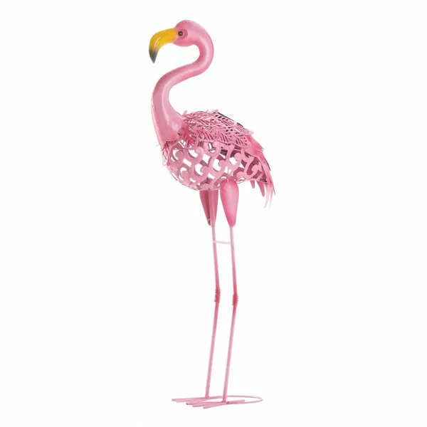 Summerfield Terrace 10018932 - Solar-Powered Tall Flamingo Statue for Garden Decor