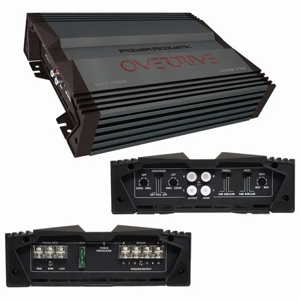POWER ACOUSTIK OD21000 — Power Acoustik 1000W 2-Channel Class A/B Amplifier
