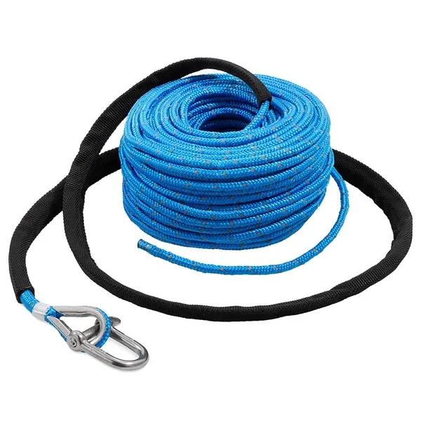 Trac Outdoors 69080 — TRAC Anchor Rope 5mm x 100' Stainless Steel Shackle