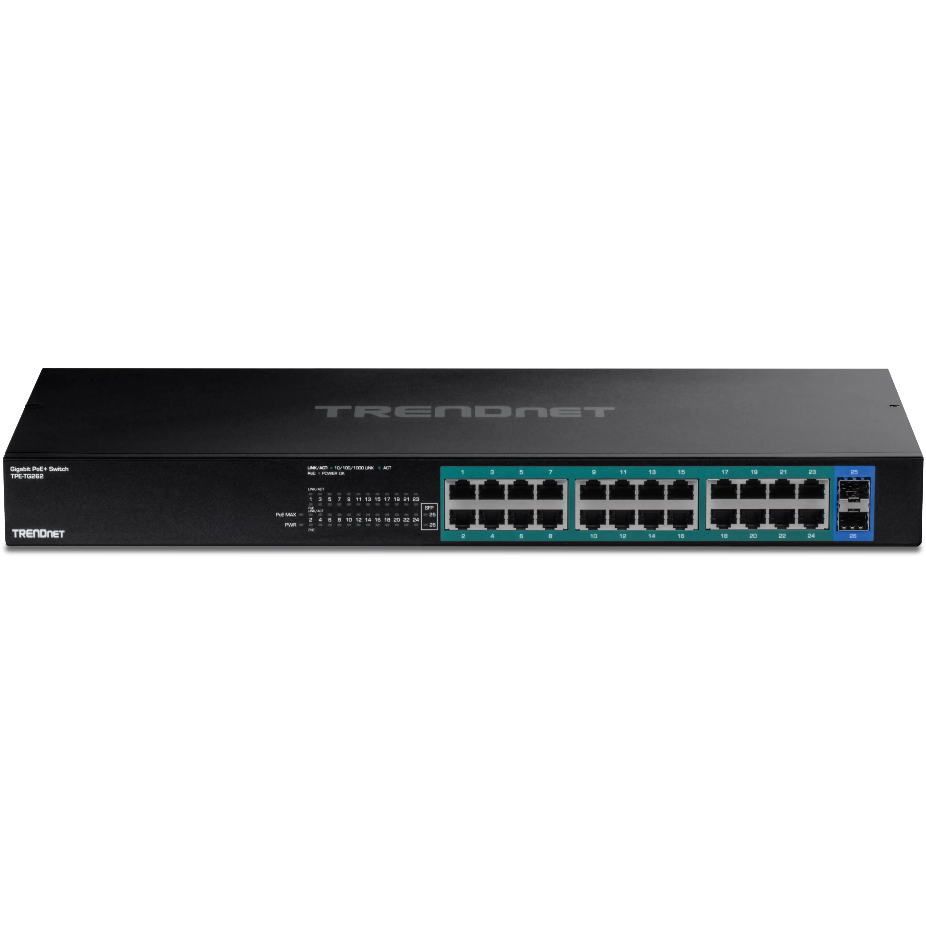 TRENDNET TPE-TG262 — 26-Port Gigabit PoE+ Switch (380W)