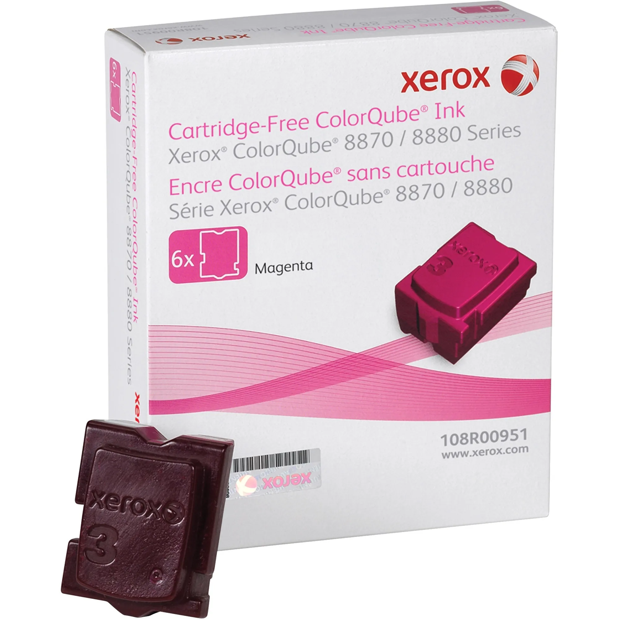 XEROX XER108R00951 — Xerox Magenta Solid Ink (6 Sticks/Box) (Total Box Yield 17300)
