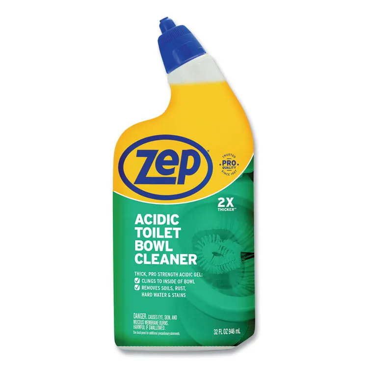 ZEP INC. ZPE ZUATBC32 — Zep Acidic Toilet Bowl Cleaner - Gel - 32 fl oz (1 quart) - Wintergreen Scent - 1 Each - White