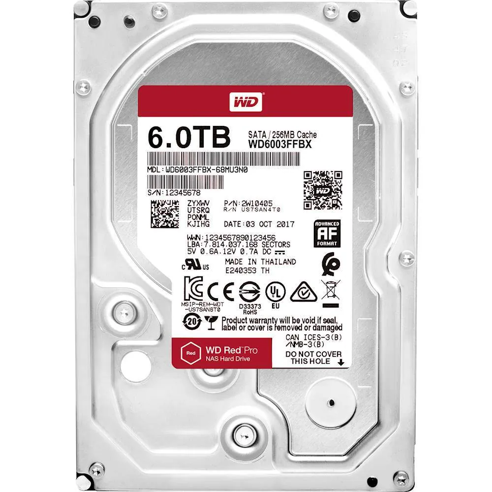 Western Digital WD6003FFBX-20PK - Western Digital Red Pro WD6003FFBX 6 TB Hard Drive - 3.5 Int