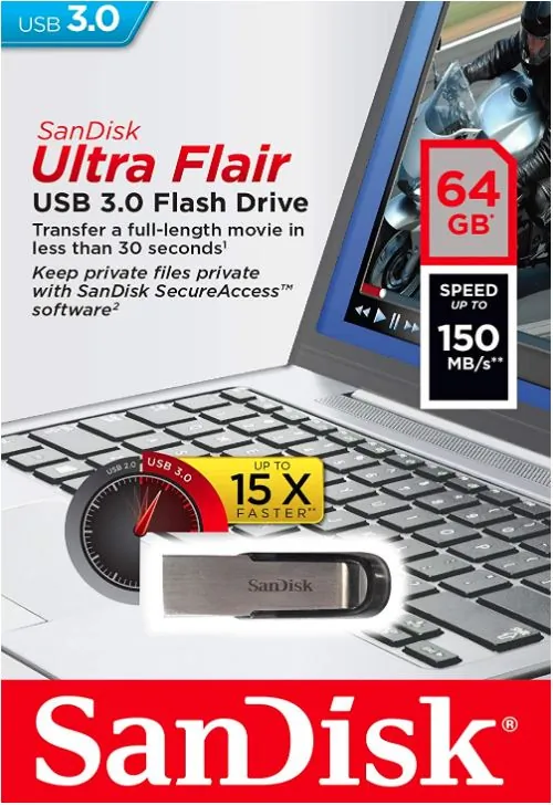 Western Digital SDCZ73-064G-G46 — 64GB ULTRA FLAIR