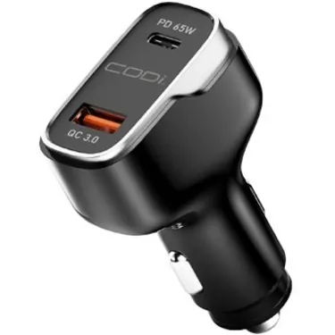 CODi A01111 — 65W USB-C PD Car Charger with Quick Charge 3.0