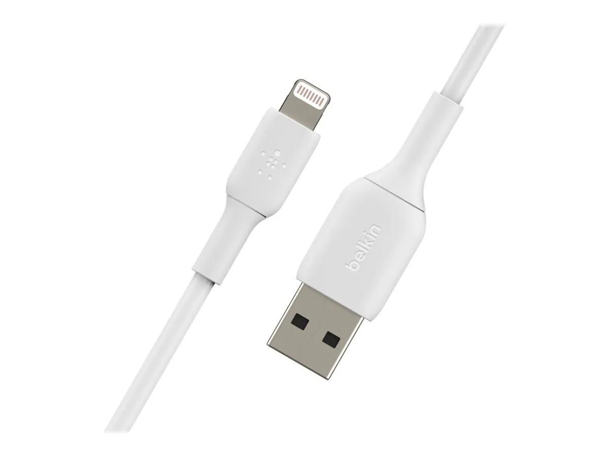 Belkin CAA001BT1MWH2PK — PVC A-LTG 1M, WHT 2PK