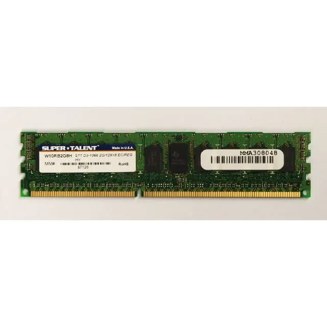 Super Talent W10RB2G8H — Super Talent DDR3-1066 2GB ECC/REG Server Memory