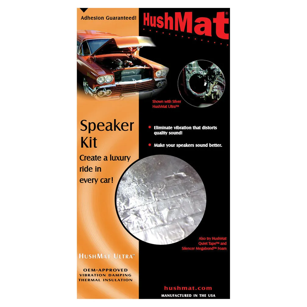 Hushmat 10110LUCAS — HushMat Ultra Speaker Kit - 4 Pieces, 6x12 in, Black Foil