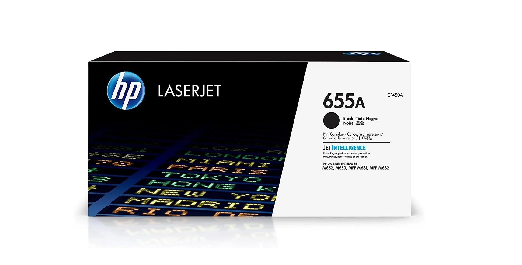 HP CF450A — HP 655A Black Original LaserJet Toner Cartridge (12,500 Yield)