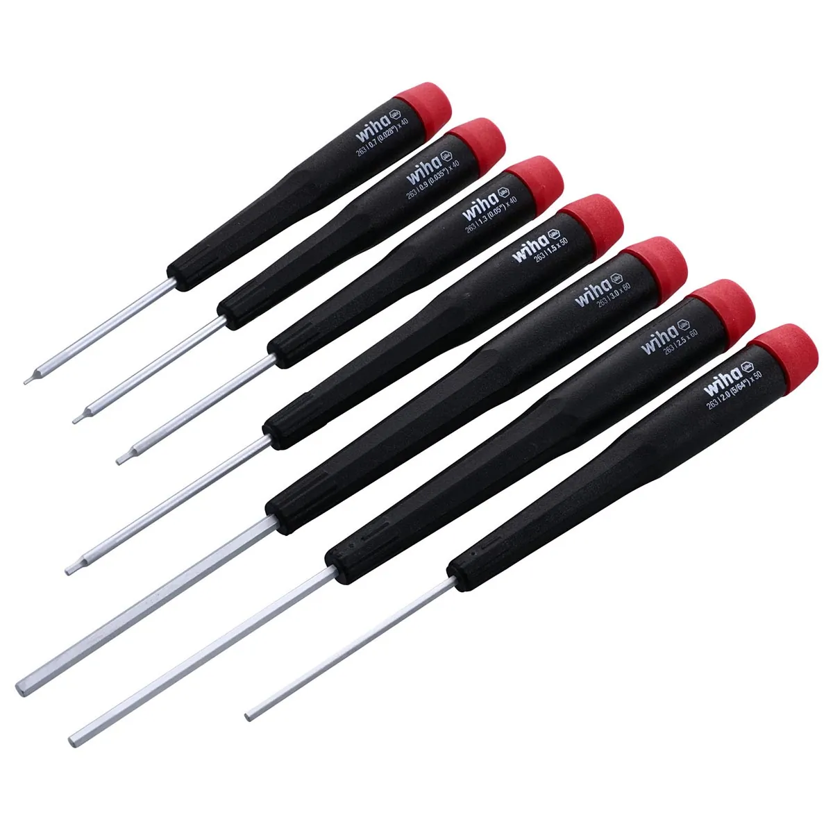 WIHA TOOLS LTD 26390 — Wiha Precision Hex Metric Screwdrivers (7 Piece Set)