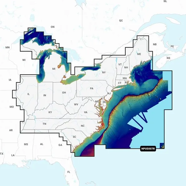 Navionics 010-C1370-40 — Navionics Platinum+ U.S. East Chart NPUS007R