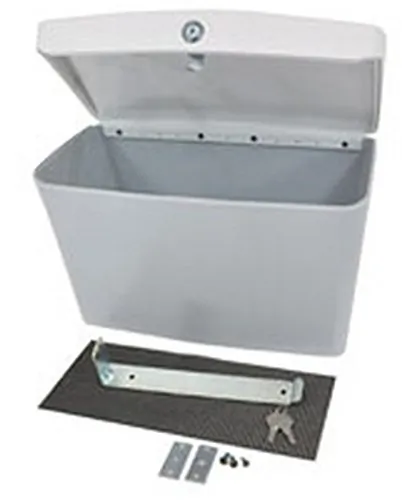 ERGOTRON 97-740 — STORAGE BIN - MULTI-PURPOSE LOCKING BIN FOR STORAGE OF UPRIGHT BOTTLES OF LIQUID