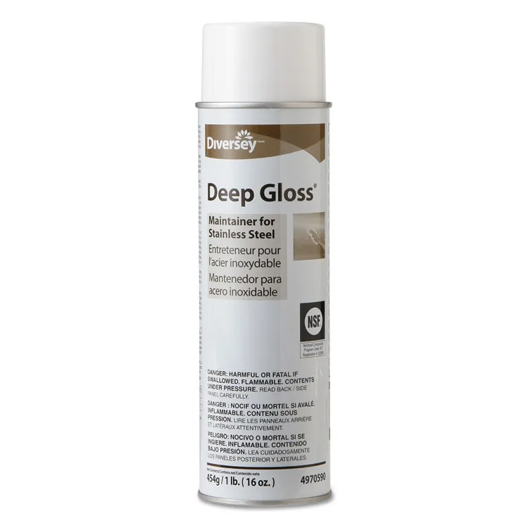 DIVERSEY DVO 94970590 — Diversey Deep Gloss Stainless Steel Maintainer - Ready-To-Use Aerosol - 16 fl oz (0.5 quart) - Characteristic Scent - 1 Each - White