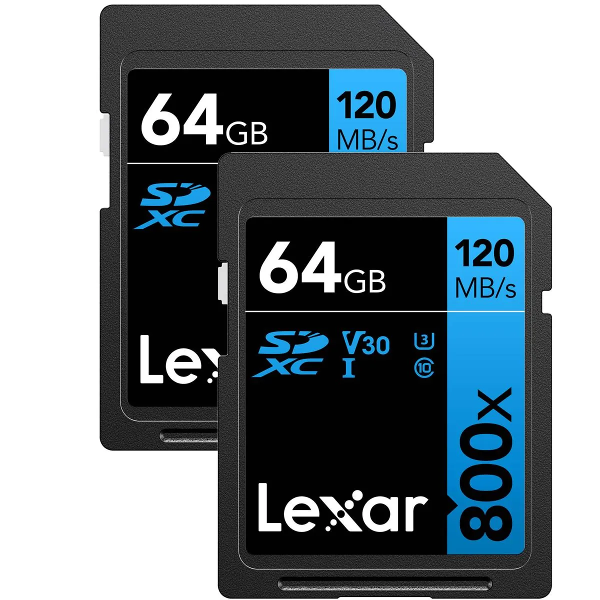 Lexar LSD0800064G-B2NNU - Lexar High-Performance SDXC Memory Card, 800x, 64GB, Class 1