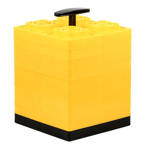 Camco 44512 — Camco FasTen Leveling Blocks w/T-Handle - 2x2 - Yellow *10-Pack