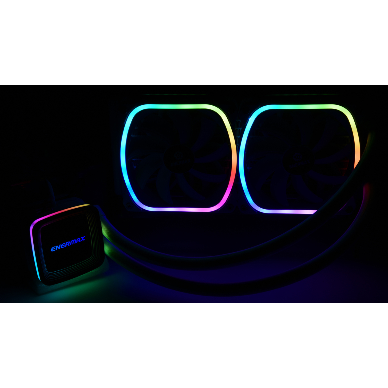 ACCESSCHANNEL PARTNERS, LLC ELC-AQF240-SQA-W - ENERMAX AQUAFUSION ADDRESSABLE RGB AIO CPU LIQUID COOLER - 2
