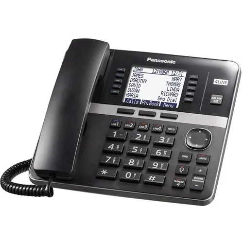 PANASONIC KX-TGW420B - Panasonic 4-Line Corded Phone System with Caller ID