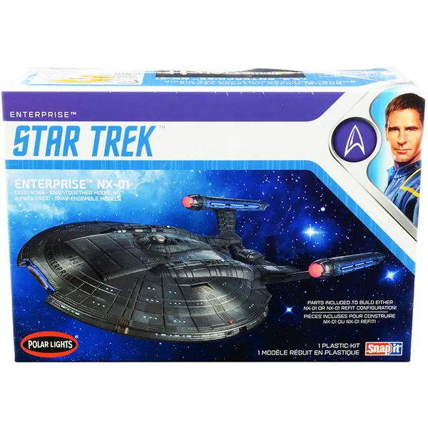 Polar POL966M — Skill 2 Snap Model Kit Enterprise NX-01 Starship Star Trek: Enterprise (2001-2005) TV Series 1/1000 Scale Model by Polar Lights POL966M