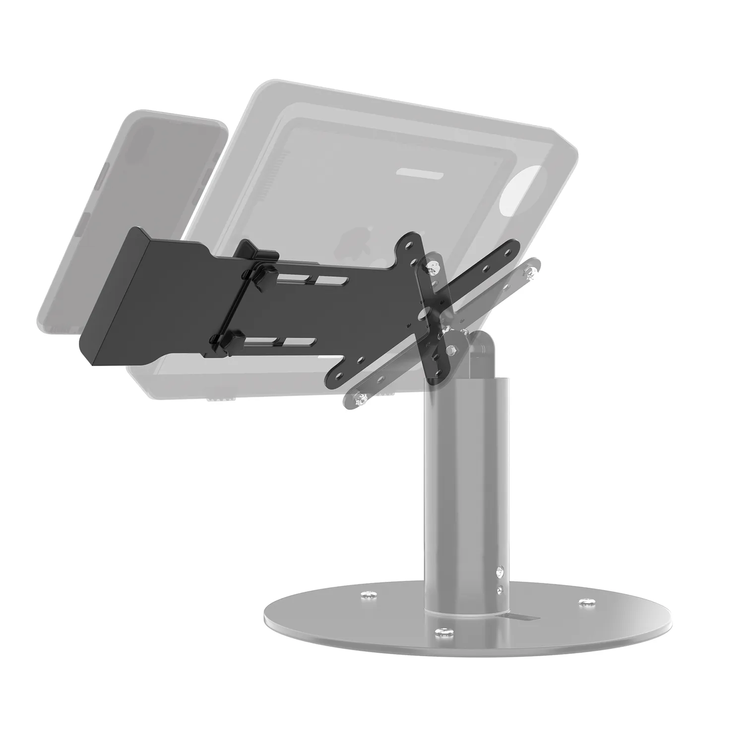 CTA DIGITAL ADD-CRHVESAB — ADJUSTABLE CARD READER HOLDER W/ VESA PLATE (BLACK)