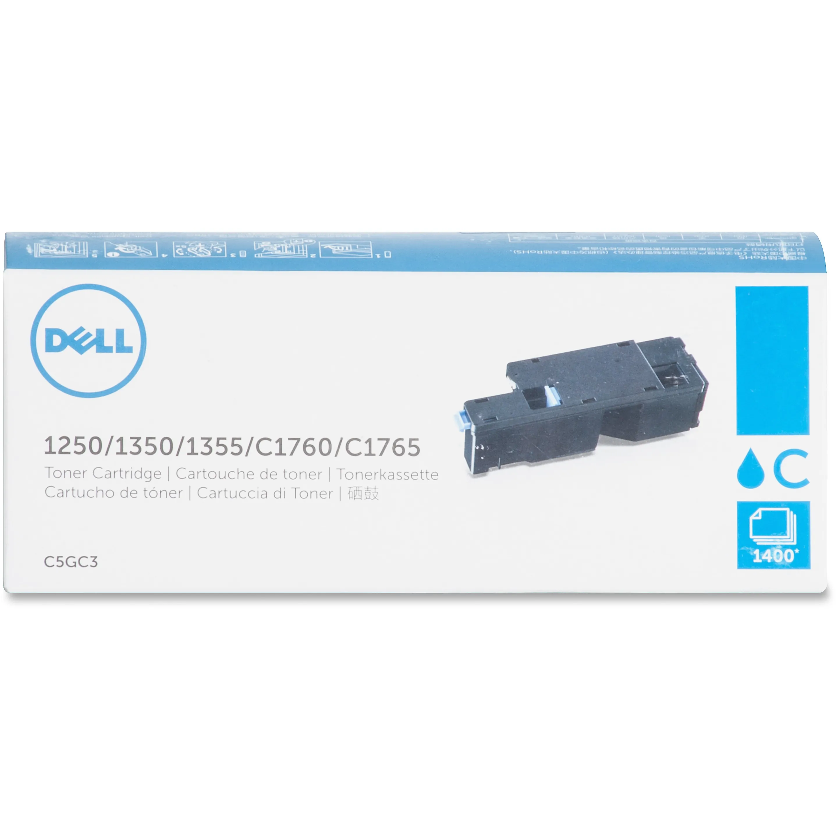 DELL 79K5P — DELL 1250C 1350CNW 1355CN 1355CNW CYAN TONER 1400 PAGE YIELD 331-0777 FYFKF