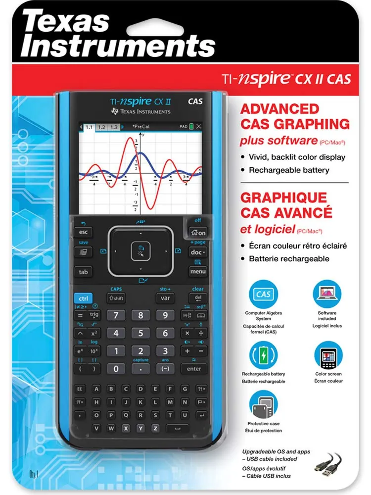 Texas Instruments NSCXCAS2/FC/2L1/ — TI Nspire CX II CAS Student So