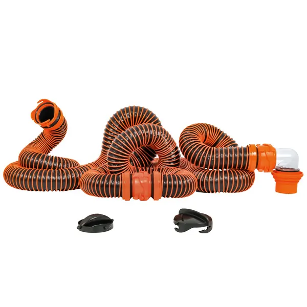 Camco 39867 — Camco RhinoEXTREME 20' Sewer Hose Kit w/4 In 1 Elbow Caps
