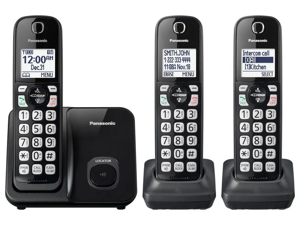 PANASONIC 1DM507 - Panasonic KX-TGD513B DECT 6.0 1.93 GHz Cordless Phone - Blac