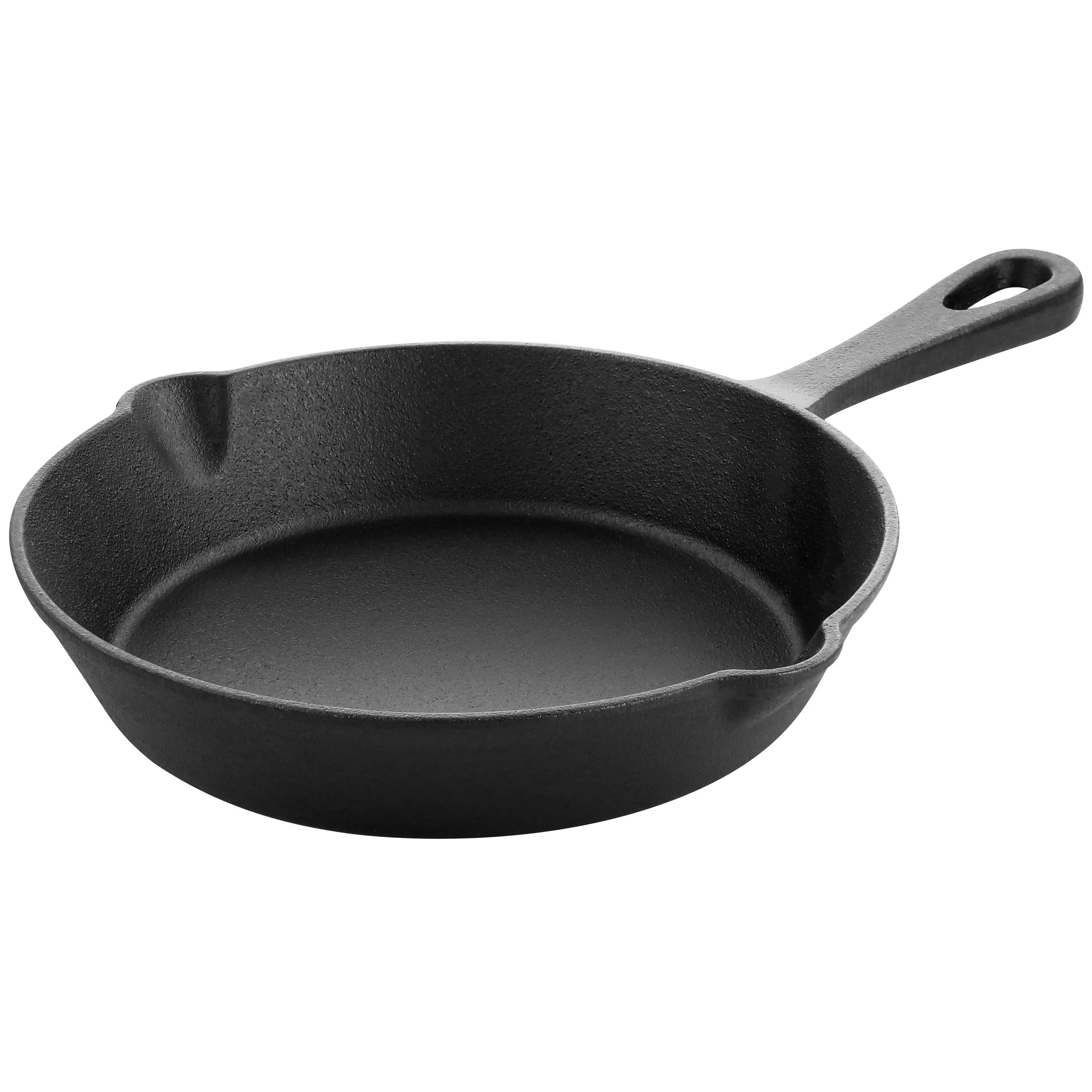 MegaChef MCCI-810 — MegaChef 8 Inch Round Preseasoned Cast Iron Frying Pan in Black