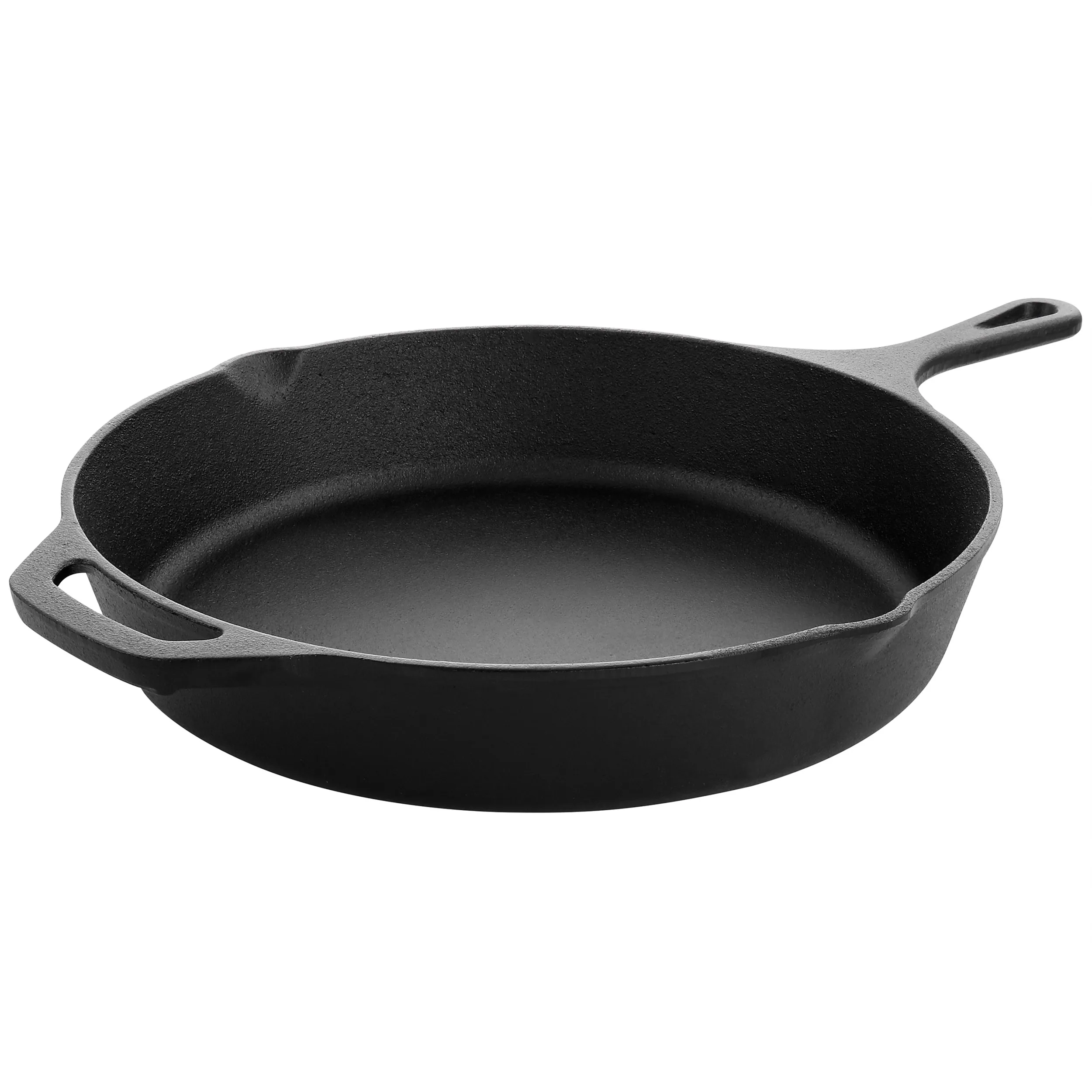 MegaChef MCCI-1210 — MegaChef 12 Inch Round Preseasoned Cast Iron Frying Pan in Black