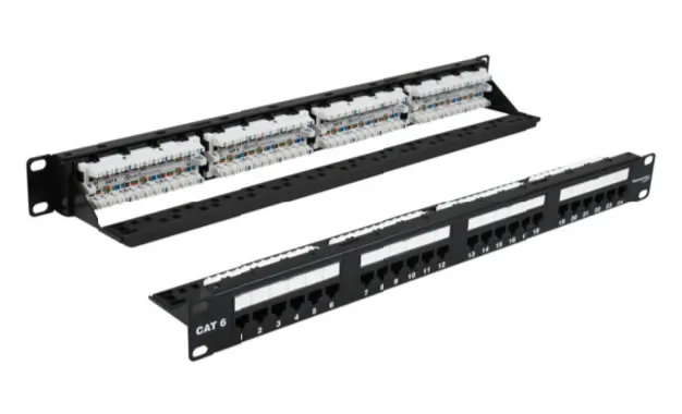 Wavenet WAV-6EPP24 — 24-Port CAT6 Rackmount Patch Panel with Cable Management