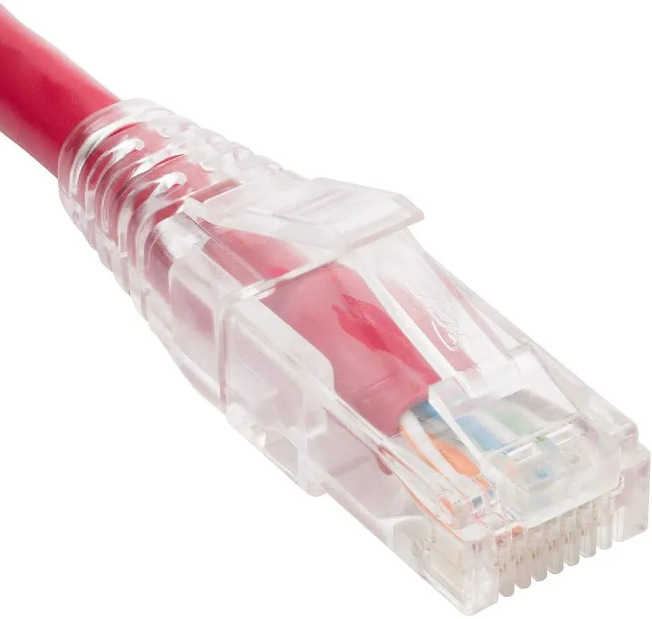 Cablesys ICC-ICPCST07RD — 7-Foot Red CAT6 Patch Cord with Clear Boot