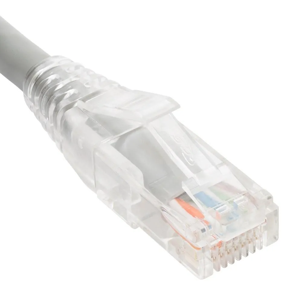 Cablesys ICC-ICPCST05GY — 5ft CAT6 Ethernet Patch Cable - Gray with Clear Boot