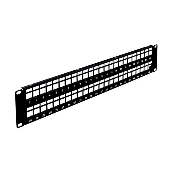 Wavenet WAV-BPPWM-48 — 48-Port Blank Keystone Patch Panel - 2U Size