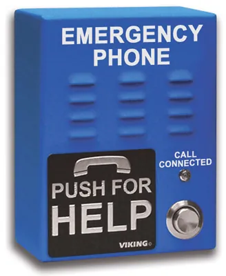Viking Electronics VK-E-1600-65-IPEWP — ADA Compliant VoIP Emergency Phone - Surface Mount - Blue