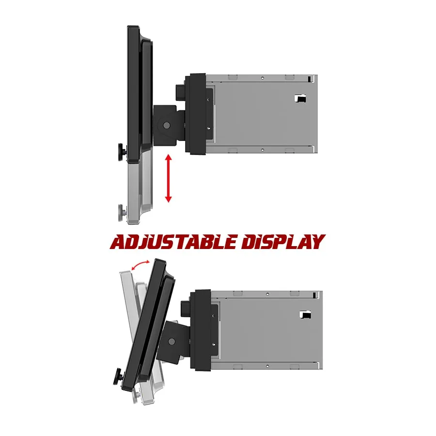 POWER ACOUSTIK CPAA70D10F — Power Acoustik 10.6" Double Din DVD with CarPlay & Android Auto