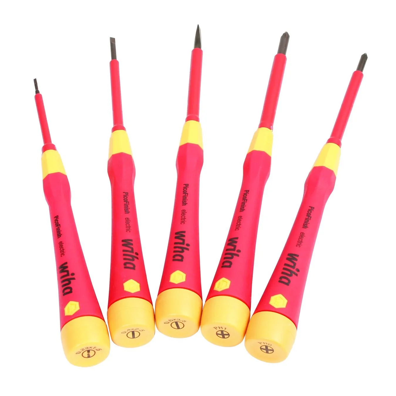 WIHA TOOLS LTD 32085 — Wiha 5 Piece Insulated PicoFinish Screwdriver Set - Precision Tools