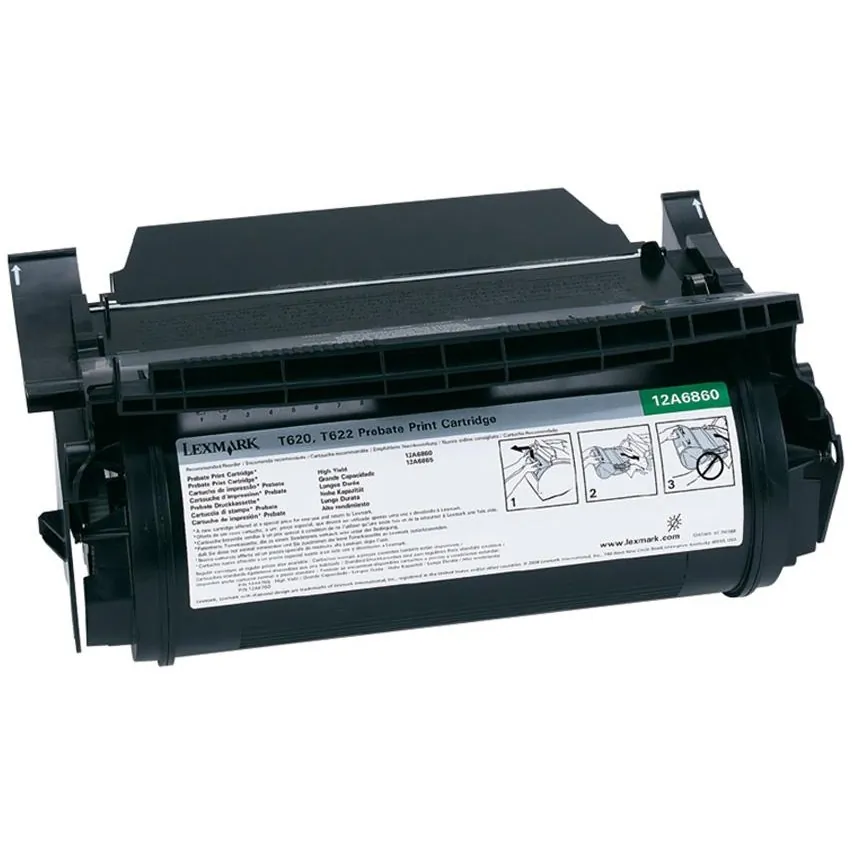 Lexmark 12A6860 — Lexmark Toner Cartridge - Laser - Standard Yield - 10000 Pages - Black - 1 Each
