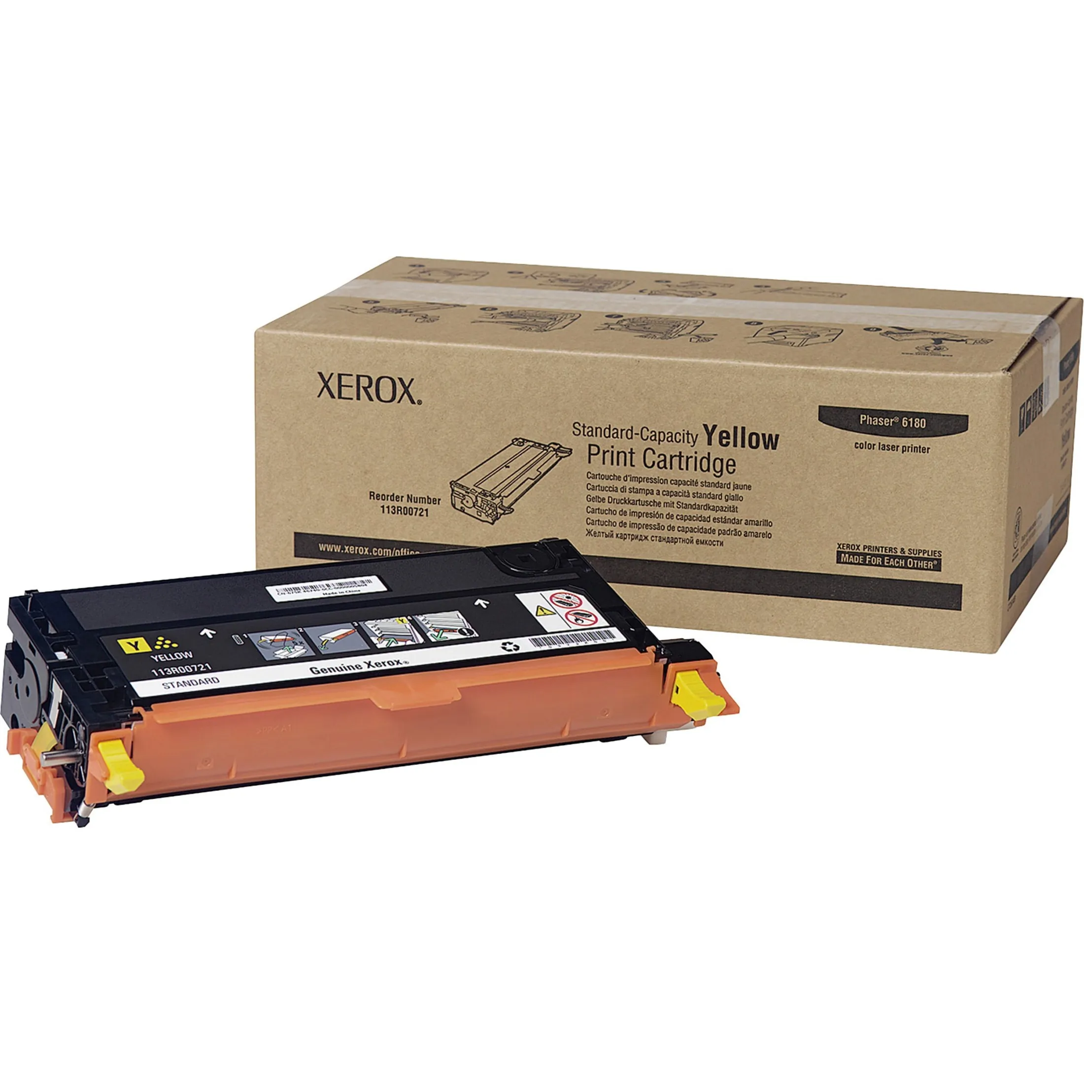 XEROX 113R00721 — Xerox 113R00721 Yellow Standard Capacity Print Cartridge For Phaser 6180