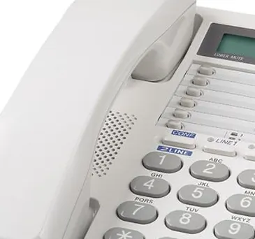 PANASONIC KX-TS208W - Panasonic Standard Phone - White - 2 x Phone Line