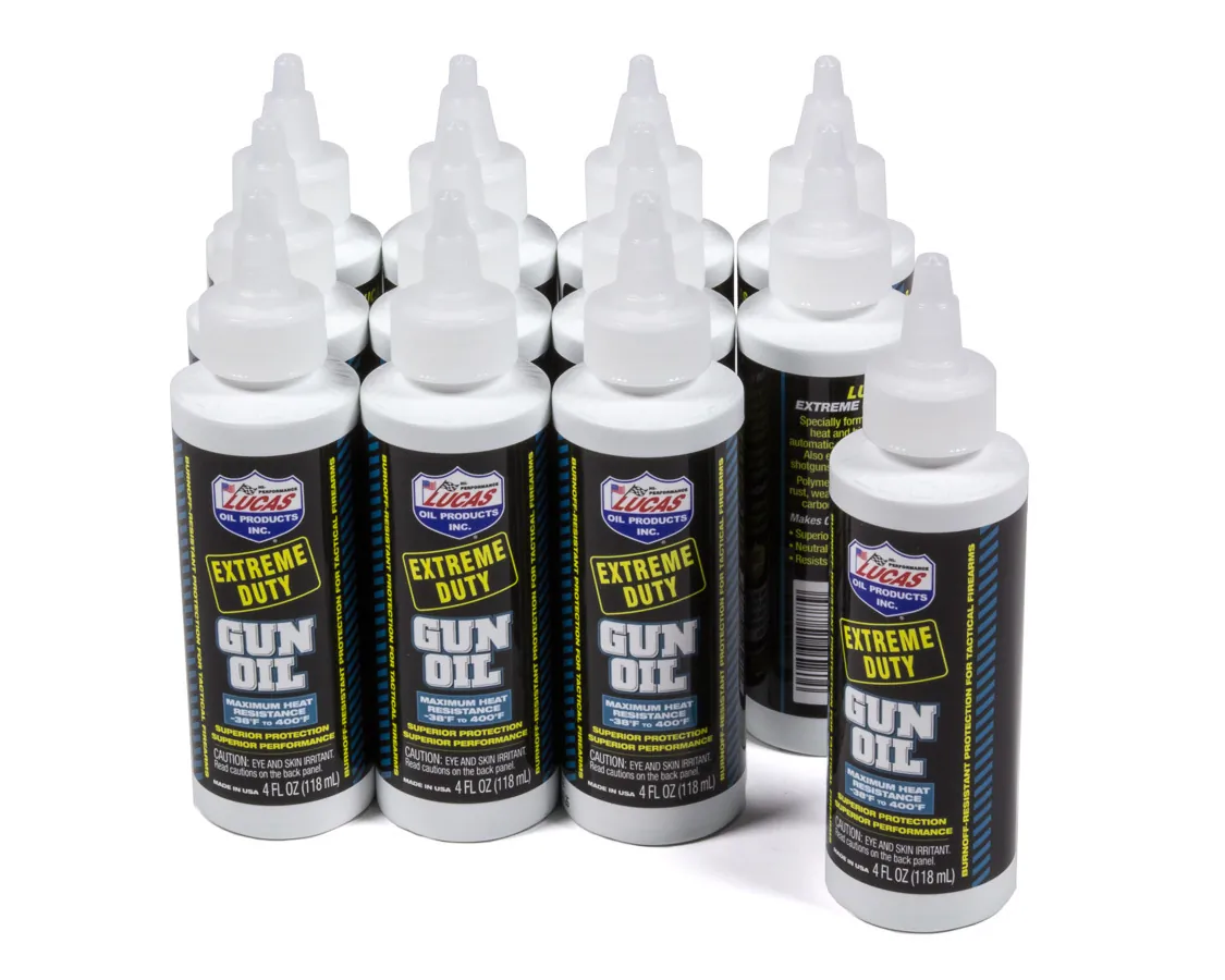 LUCASOIL 10877 — Lucas Oil Extreme Duty Gun Oil - 4 oz Bottle for Firearms