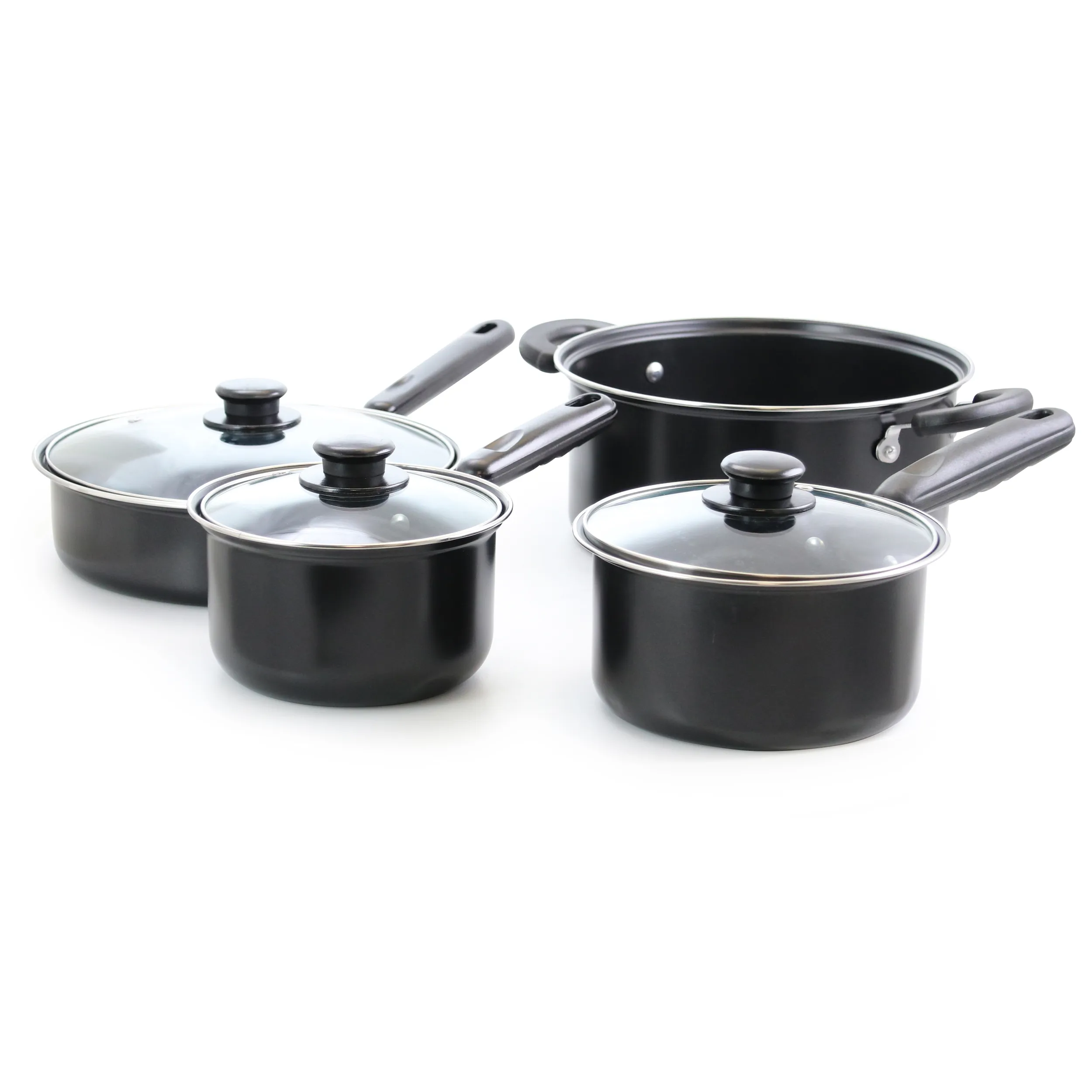 BETTER CHEF F77 — Better Chef 7 Piece Deluxe Non-Stick Cookware Set in Black