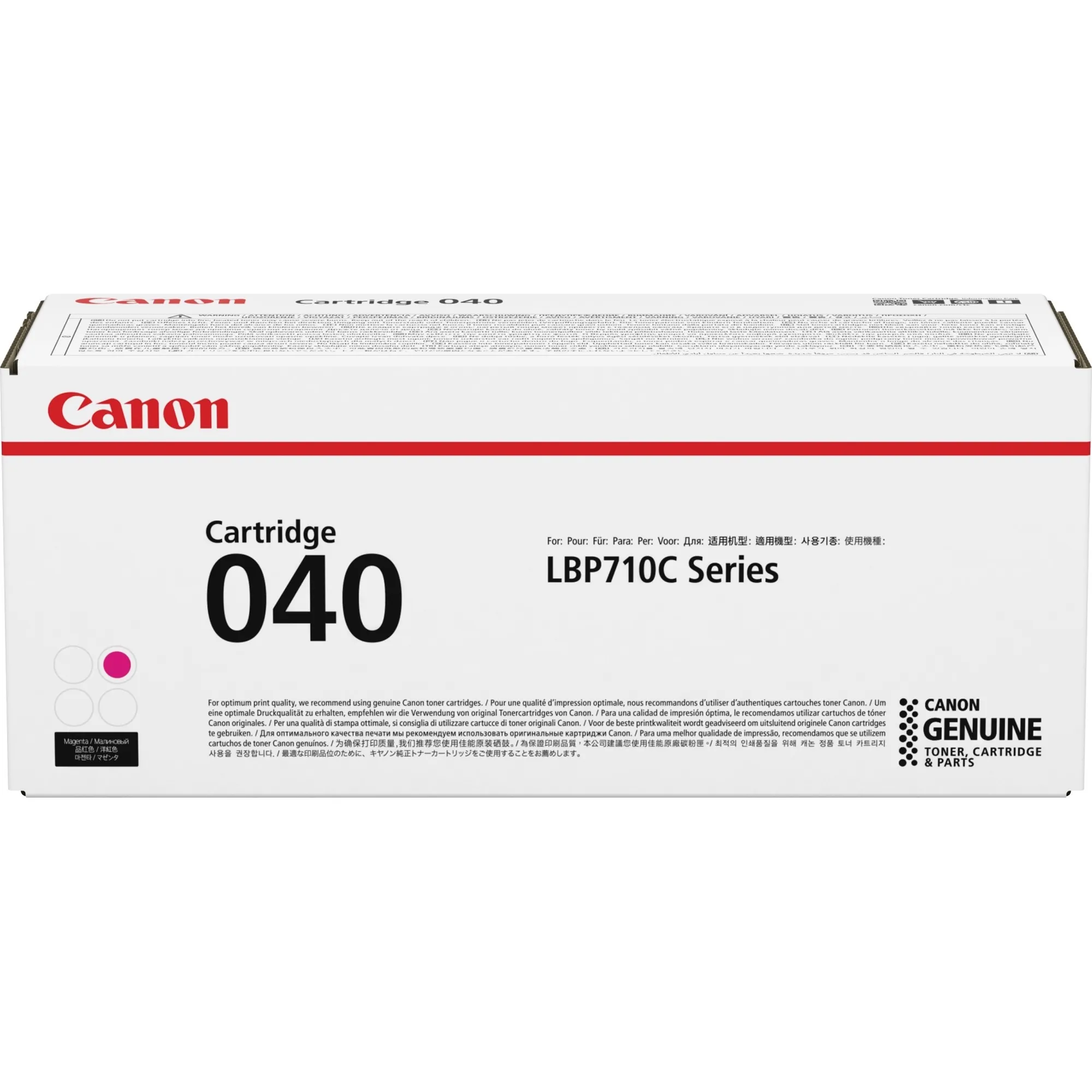 CANON 0456C001 — 040 MAGENTA TONER CARTRIDGE - FOR USE WITH LBP712CDN - BLACK: YIELDS UP TO 6,300